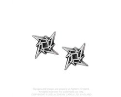 Alchemy Metallica - Ninja Star Stud oorbellen - Zilverkleurig