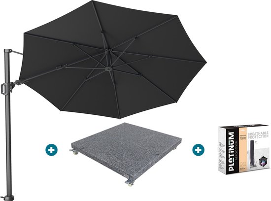 Platinum Challenger Premium T2 3.5 Ronde - Noir Délavé avec base et couvercle