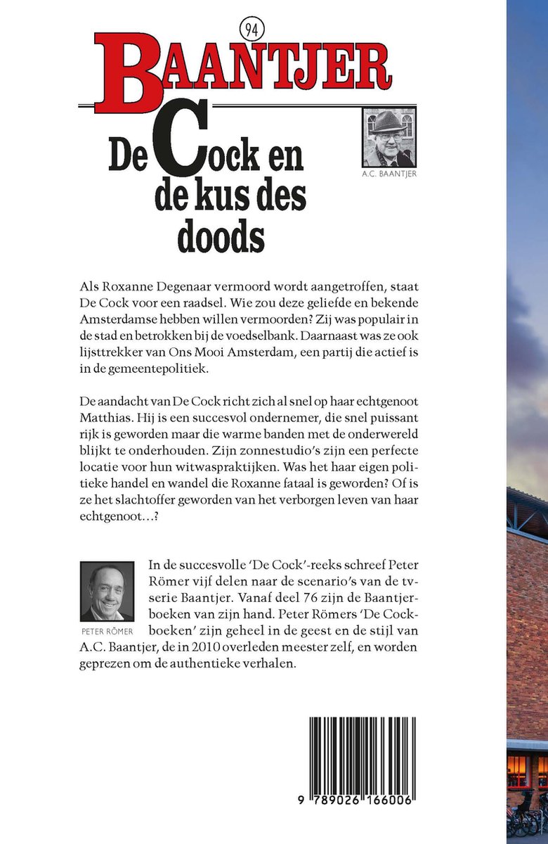 Baantjer 94 - De Cock en de kus des doods - back cover