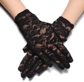 Hiden | Bruids Handschoenen - Cosplay Kleding - Cosplay Anime - Handschoenen Dames - Begrafenis - Handschoenen - Kant - Bruiloft decoraties | Zwart - met vingers