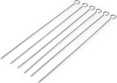 MasterClass Stainless Steel Flat Sided Skewers 40cm – 6pcs