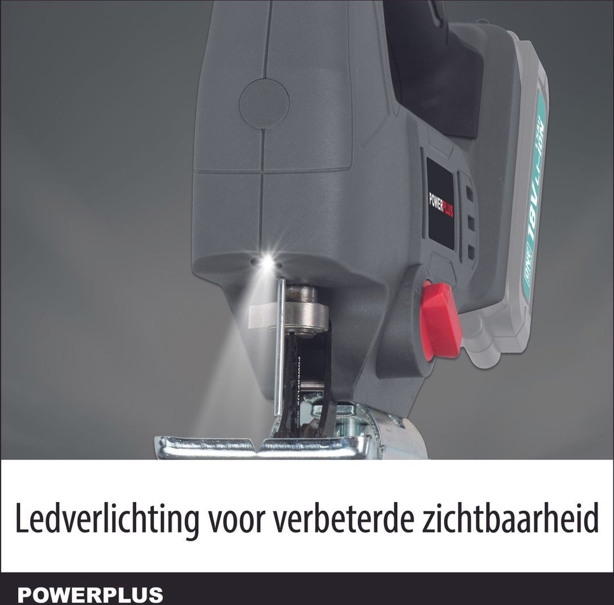 Powerplus accu decoupeerzaag POWEB2530 - 18V zaagmachine - 2500min-1 - zonder accu en lader - gereedschap met 1 acc. – foto 2