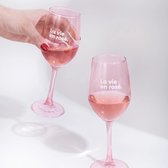 Luxe Rosé Wijn Glazen - Chique Verpakking - Cadeauverpakking - Geschenkdoos - Roze - La Vie en Rosé - Pink Glass - Roséglas