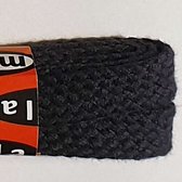 Marla Veters - 1 paar platte sport of sneaker schoenveters - 90 cm - zwart - 100% katoen. Nederlandse kwaliteit veters ca 9 mm breed