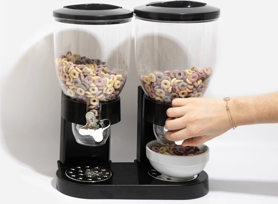 Foto: Cornflakes dispenser voedsel dispenser rijst dispenser food dispenser ontbijtgranen voorraaddoos rijst container cereal muesli dispenser cornflakes ontbijtgranen bewaardoos cornflakes 2 dispensers