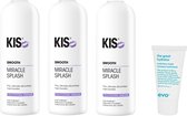3 x KIS Smooth - Miracle Splash - Haar Treatment - 200 ml + WILLEKEURIG Travel Size