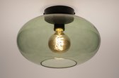 Lumidora Plafondlamp 74441 - Plafonniere - OSLO - E27 - Zwart - Groen - Metaal - ⌀ 30 cm