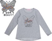 Seagull longsleeve t-shirt grijs vlinder glitter 158/164