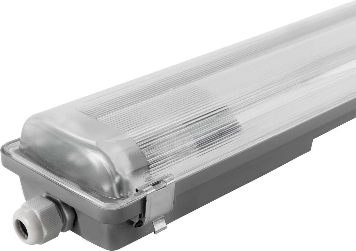 LEDVION 2X TL LED Armatuur 150CM Clips - IP65 - Excl. LED Buis Grijs