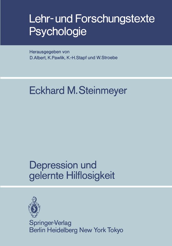 Depression und gelernte Hilflosigkeit - cover