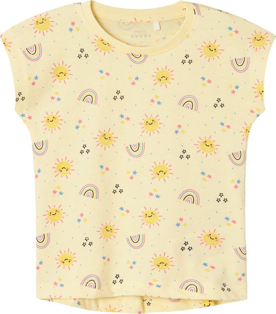 Name it t-shirt meisjes - geel - NMFvigga - maat 110