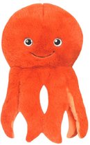 Knuffeldier Inktvis/octopus Willy - zachte pluche stof - zeedieren knuffels - oranje - 25 cm