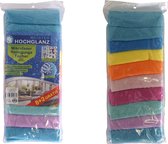 Microvezel huishoud/schoonmaakdoekjes - 10x stuks - kleuren mix - 30 x 30 cm - schoonmaken - huis/auto/sanitair