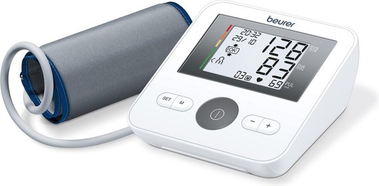 Beurer BM 27 Basic Bloeddrukmeter bovenarm - Aanbevolen door Hartstichting - Onregelmatige hartslag - Risico-indicator - Manchet-aanbreng controle - Manchet 22 tot 42 cm - Klinisch gevalideerd - Digitale Bloeddrukpas - 5 Jaar garantie
