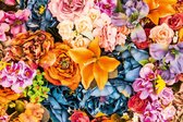 Fotobehang - Vintage Flowers 375x250cm - Vliesbehang