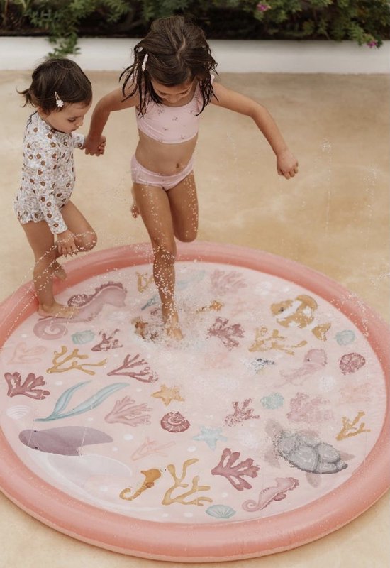 Sprinklermat 150 cm, mat met watersproeier, Ocean Dreams Roze, Little Dutch - givova