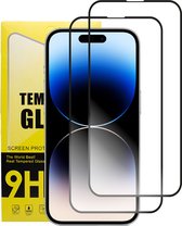 MMOBIEL 2 stuks Glazen Screenprotector Geschikt geschikt voor iPhone 14 Pro - 6.1 inch - 2022 - Tempered Gehard Glas - Inclusief Cleaning Set