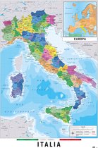 Poster Map Italia Physical Politic 61x91,5cm