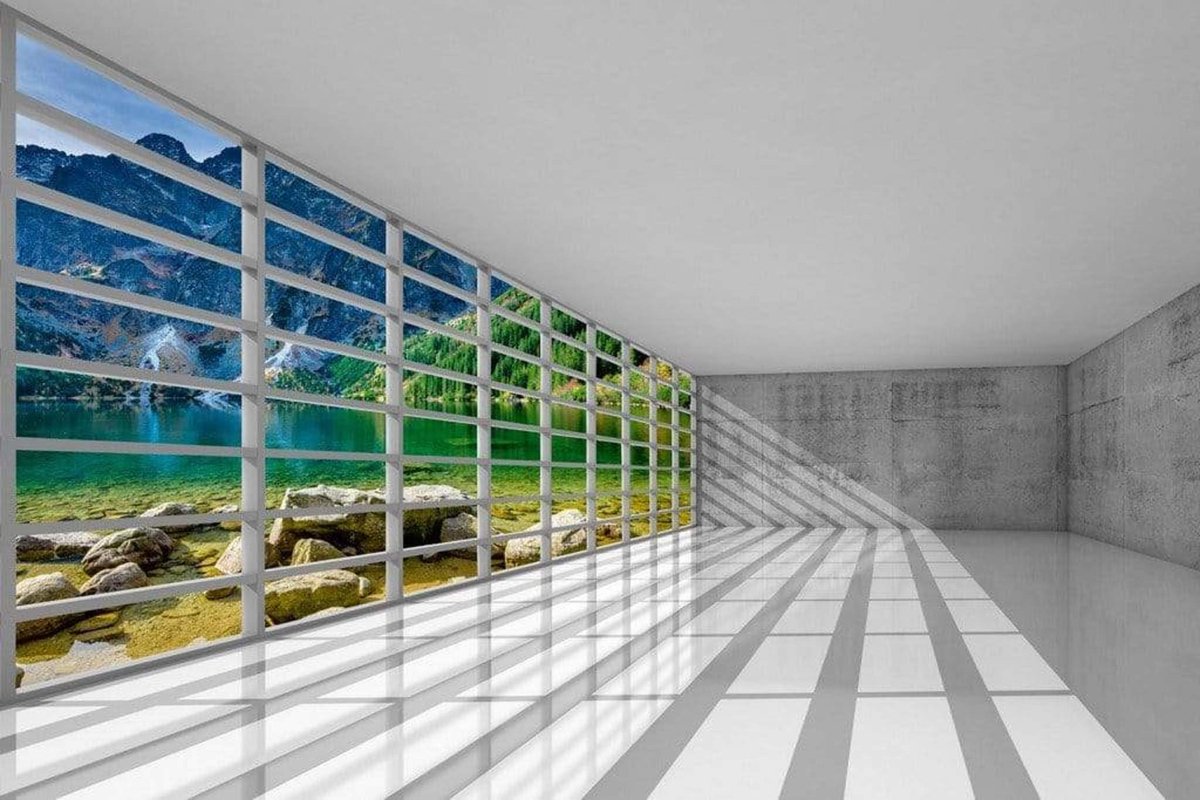 Fotobehang - Empty Interior 375x250cm - Vliesbehang