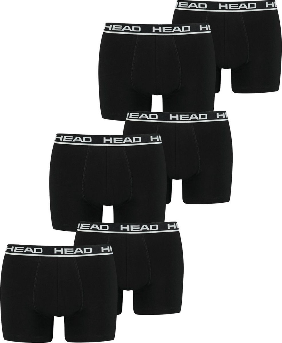 HEAD Heren Boxershorts HEAD BASIC BOXER 6er Pack Zwart L