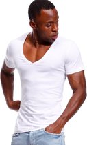 V-hals ondershirt Voor Mannen - 2 stuks - t-shirt - wit - maat XL/XXL
