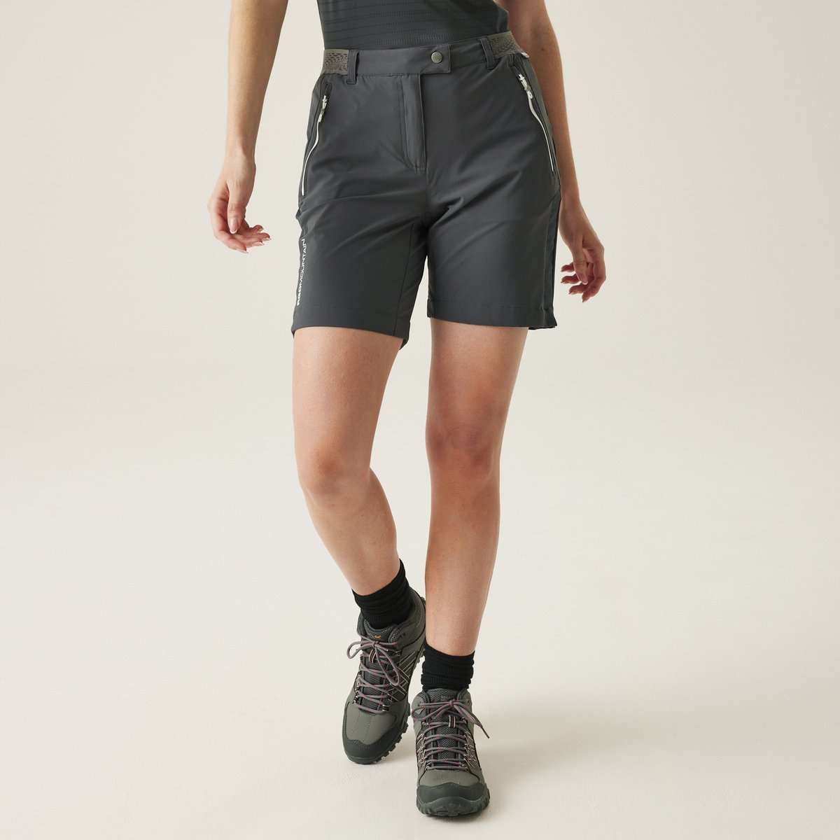 Shorts Dames Lichtgewicht Waterafstotend Kreukvrij Grijs