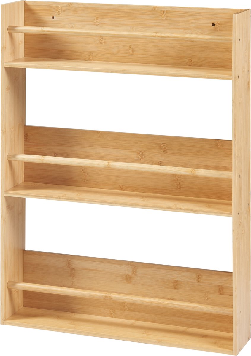 en.casa Wandrek Hareid met 3 planken 80x60x12 cm bamboe naturel