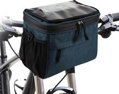 Fietsframetas, 4,8 liter, mobiele telefoonhouder, waterdicht, met kliksysteem, fietsaccessoires, afneembaar, voor e-bike, blauw