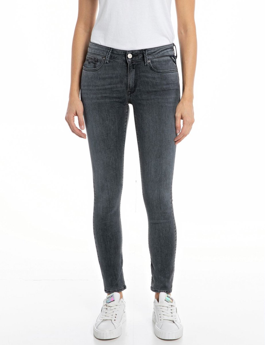 Replay Dames Jeans Broeken NEW LUZ skinny Fit Grijs 30W / 30L Volwassenen