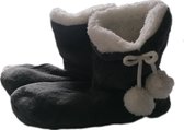 Dames - Pantoffels - Sloffen - Soft - Boots - Apollo - Antislip - Kleur Antraciet - Maat 40/42 - Cadeau - Kerst