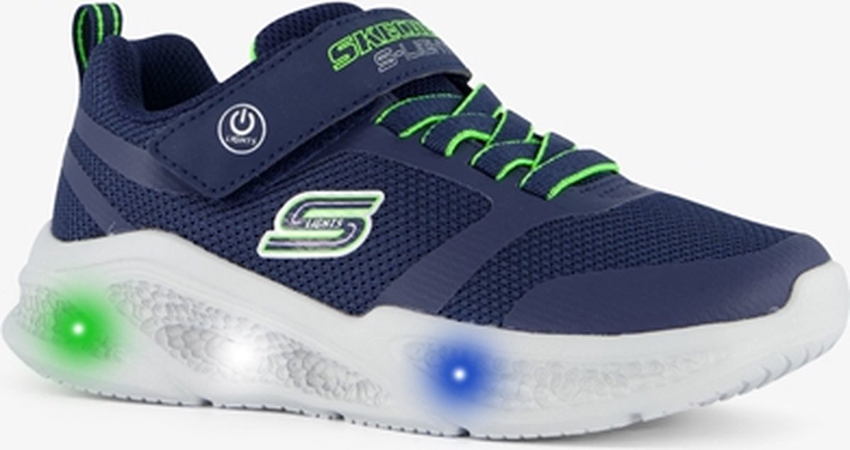 Skechers Meteor Lights kinder sneakers lichtjes Blauw