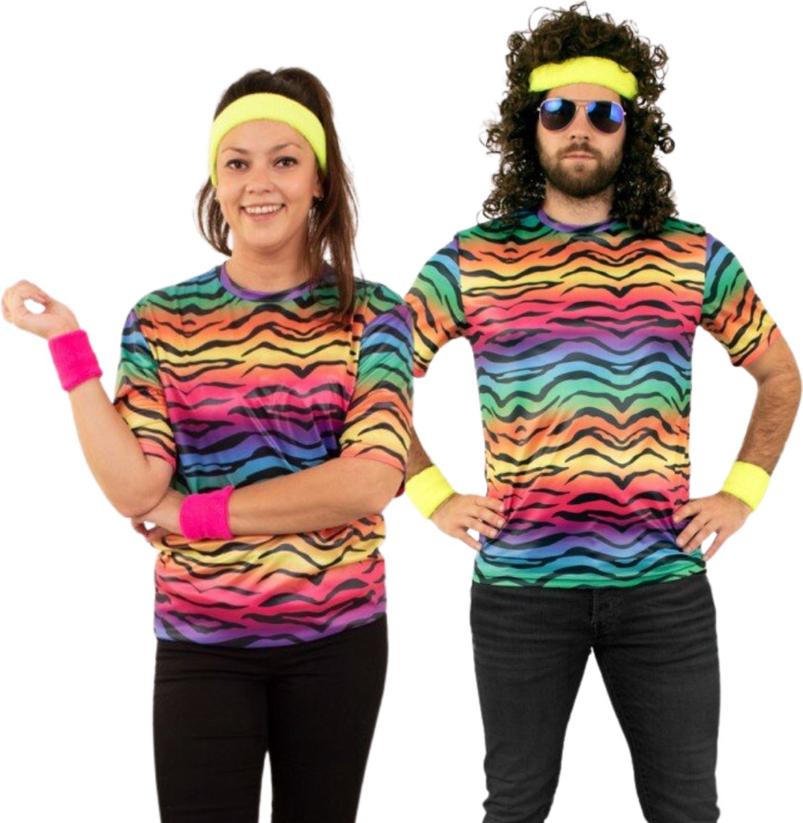 T-shirt neon tijger kleuren