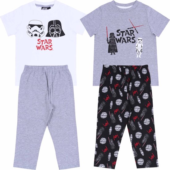 2 x Pyjama STAR WARS DISNEY noir et gris