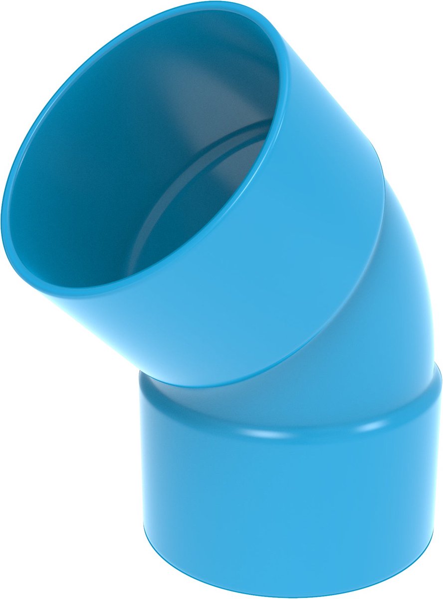 Wavin Ventiza PVC BOCHT 80 45 M/M