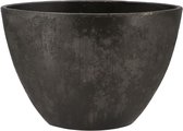 DK Design Pot de fleurs modèle Maya - ovale - noir patiné - D16 x H23 x L34 cm - rustique