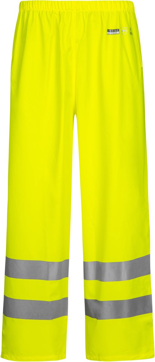 Fluor geel Hi-Vis regenbroek van Lyngsøe Rainwear 4XL