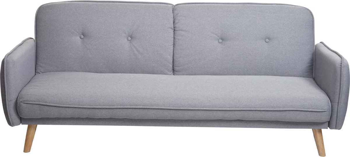 Cosmo Casa Slaapbank - Bank - Vouwbank - Logeerbed - Slaapbank - Slaapfunctie - Stof/Textiel - 185cm - Grijs