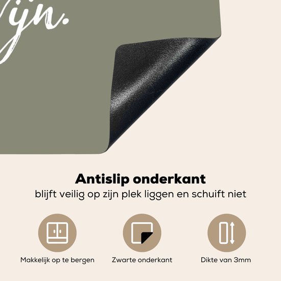 KitchenYeah® Inductie beschermer 80.2x52.2 cm - Quotes - Jij kookt, ik drink wijn - Wijn - Spreuken - Kookplaataccessoires - Afdekplaat voor kookplaat - Inductiebeschermer - Inductiemat - Inductieplaat mat