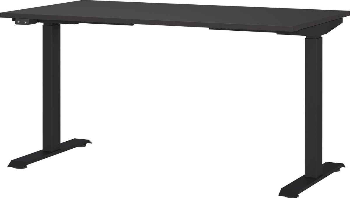 Elektrisch zit-sta Bureau Galileo Grafiet - 140x80cm - Hoogte 120 cm - In hoogte verstelbaar