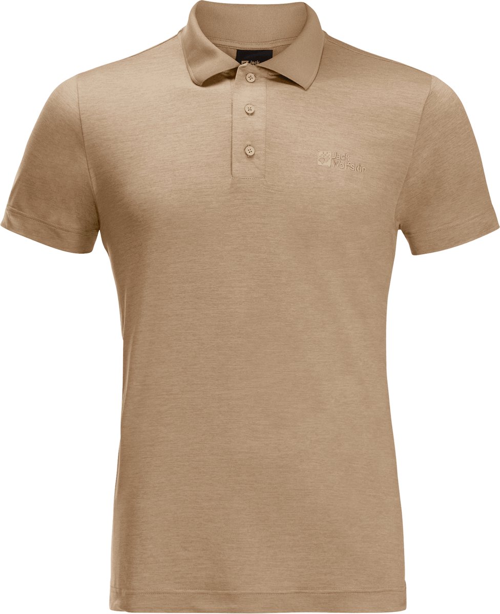 Jack Wolfskin TRAVEL POLO M Heren Outdoorshirt - sand storm - Maat L