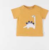Noukie's - T shirt korte mouw - Oker - Dino - 12 maand 80