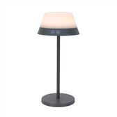 EGLO Meggiano Tafellamp - Aanraakdimmer - Draadloos - 32 cm - Grijs/Wit - Instelbaar RGB & wit licht - Oplaadbaar - Buiten en Binnen