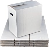 Ace Verpakkingen - Boekendozen - Wit - 10 stuks - Boekendoos - Verhuizen - Zelf tapen - 30L inhoud - Verhuisdozen - Verhuisdoos
