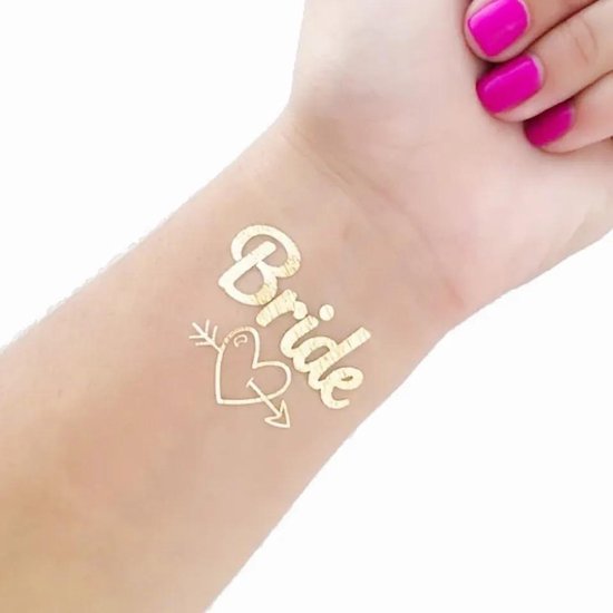 Sticker Letters Vrijgezellenfeestaccessoires Set Voor De Bruid – 36-delige Partykit Met Sluier, Tattoos, Badges & Armbanden Voor Bruidsmeisjes Tattoo Stickers Vrijgezel
