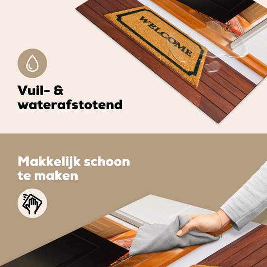 KitchenYeah® Inductie beschermer 80.2x52.2 cm - Een uitnodigende mat en voordeur naar aangepaste woning. - Kookplaataccessoires - Afdekplaat voor kookplaat - Inductiebeschermer - Inductiemat - Inductieplaat mat