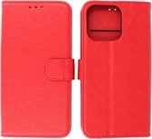 LuxeBass Hoesje geschikt voor iPhone 11 - Bookcase Rood - portemonnee hoesje - telefoonhoes - gsm hoes - telefoonhoesjes