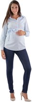 Mamsy - Milano - Basic zwangerschapsjeans - Slim fit - Blauw denim - L