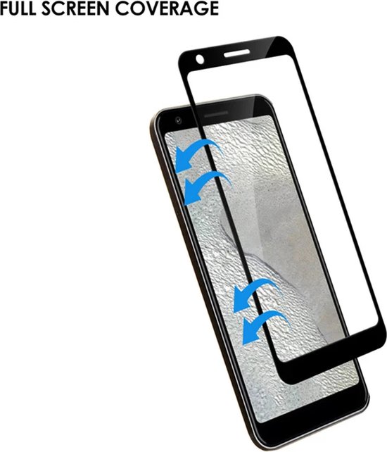 DrPhone MMA - Screenprotector - Veiligheidsglas - Volledig Bescherming - Gehard Glas - Geschikt voor Google Pixel 3A