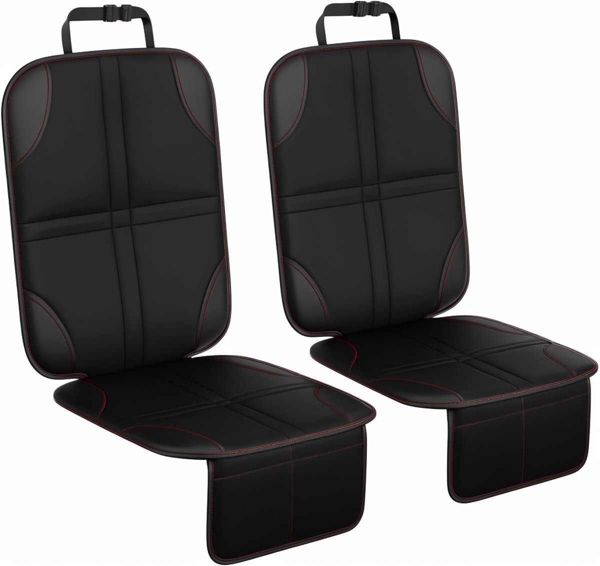 Image of 2 "Beschermende Autostoelonderleggers voor Kinderen - Antislip en Waterafstotend, Universele Stoelbeschermers met Netvakken"