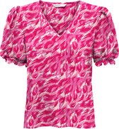 Only T-shirt Onlnova Life Vis S/s Blair Top Aop 15256766 Raspberry Rose Dames Maat - XL